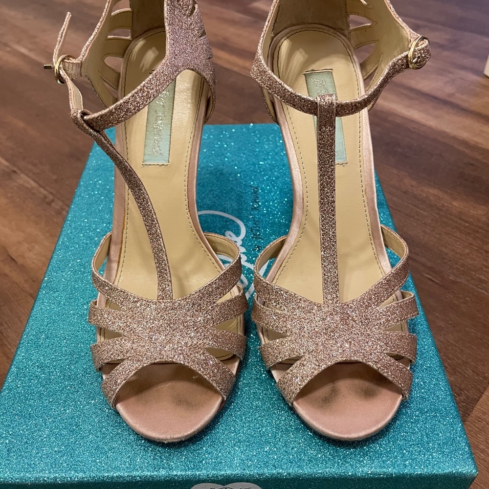 Betsey Johnson Gold Heels
